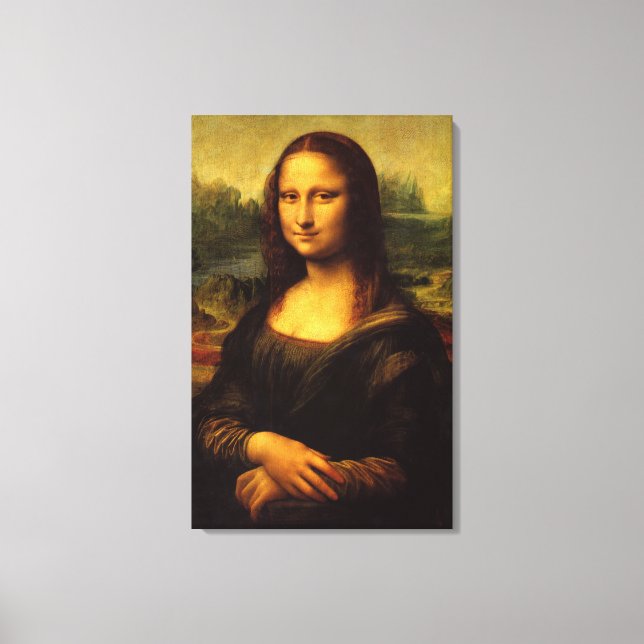 Impressão Em Tela Mona Lisa, Leonardo Da Vinci, pintura clássica (Frente)