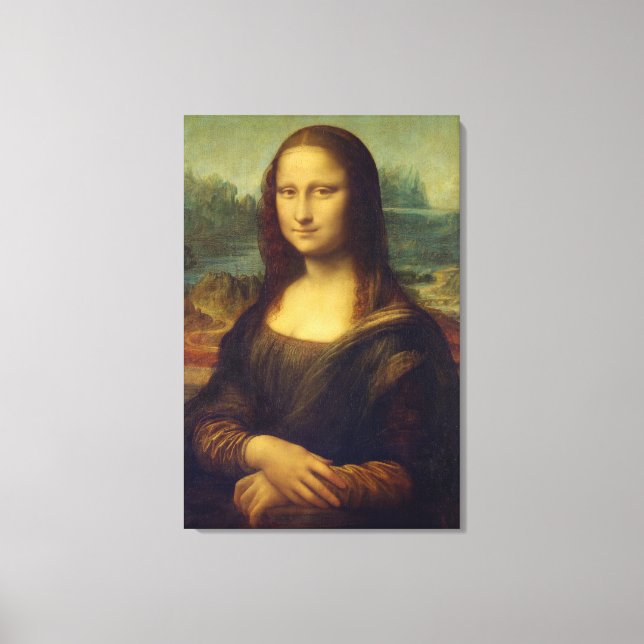 Impressão Em Tela Mona Lisa Por Leonardo Da Vinci (Frente)