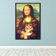 Mona Lisa segurando o seu gato Leonardo da Vinci