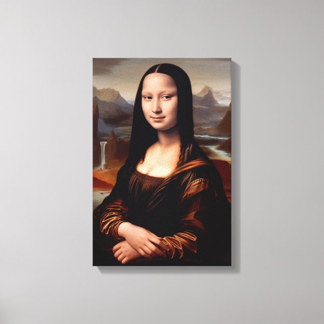 Impressão Em Tela Mona Lisa: Uma Reimaginação Contemporânea II (Frente)