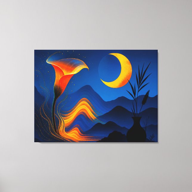 Impressão Em Tela Mondblüte der Wandlung - Stille Kunst (Frente)