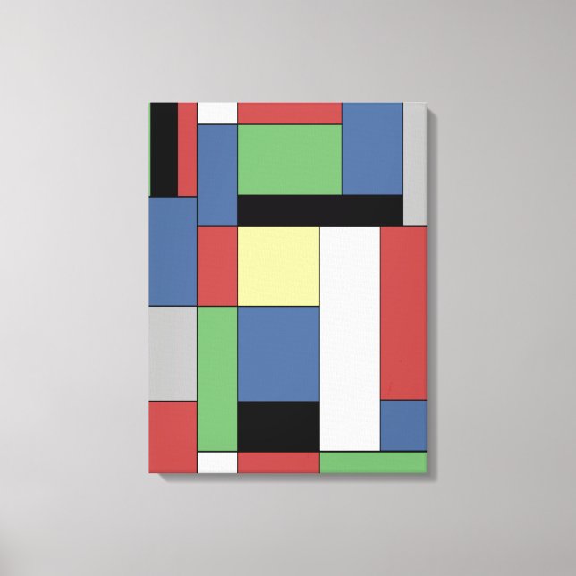 Impressão Em Tela Mondrian #11 (Frente)
