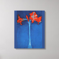 Mondrian - Amaryllis no fundo azul