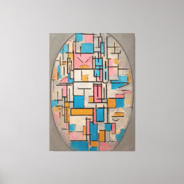 IMPRESSÃO EM TELA MONDRIAN - COMP. EM OVAL COM PLANOS DE COR 1 1914