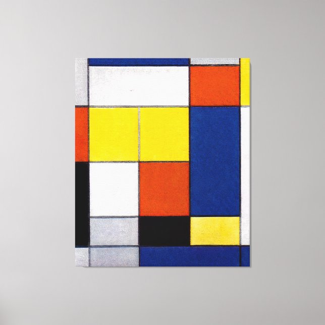 Impressão Em Tela MONDRIAN - Composição B - 1920 - Excelente (Frente)