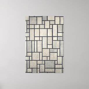 IMPRESSÃO EM TELA MONDRIAN - COMPOSIÇÃO COM A GRADE 2 - 1915-1942 -