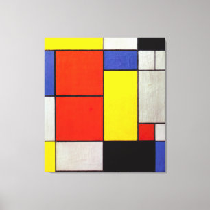 Impressão Em Tela MONDRIAN - COMPOSIÇÃO II - 1920 - De Stijl -