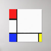 MONDRIAN - COMPOSIÇÃO IV COM VERMELHO, AZUL E AMAR