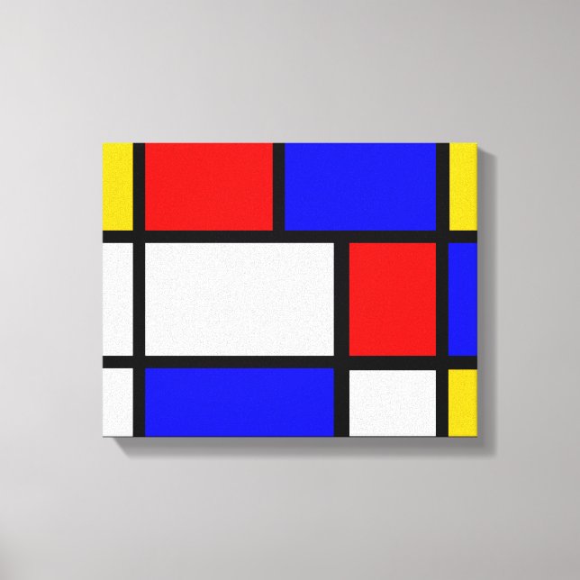 Impressão Em Tela Mondrian estilo (Frente)