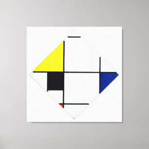 Impressão Em Tela MONDRIAN - LOZENGE COMPOSITION - 1921 - De Stijl -