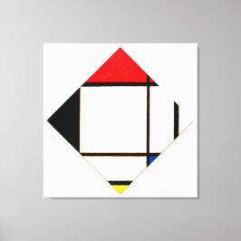IMPRESSÃO EM TELA MONDRIAN - LOZENGE COMPOSITION COM RED - 1925 -
