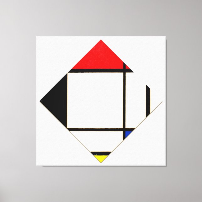 IMPRESSÃO EM TELA MONDRIAN - LOZENGE COMPOSITION COM RED - 1925 - (Frente)
