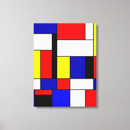 Impressão Em Tela Mondrian No. 42