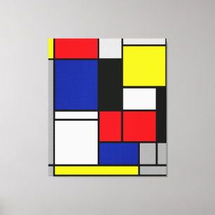 Impressão Em Tela MONDRIAN - TABLEAU Nº II - 1921-25 - De Stijl -