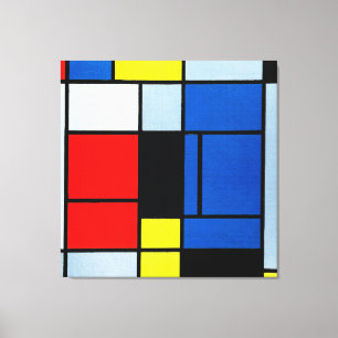 Impressão Em Tela MONDRIAN - TABLEAU No. I - 1921-25 - De Stijl -