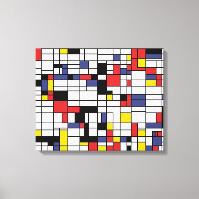Impressão Em Tela Mondrianesque (Frente)