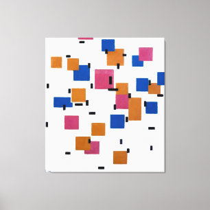 IMPRESSÃO EM TELA MONDRIANO - COMPOSIÇÃO NA COR A - 1917 -