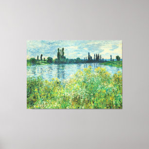 Impressão Em Tela Monet - Banks of the Seine at Vetheuil