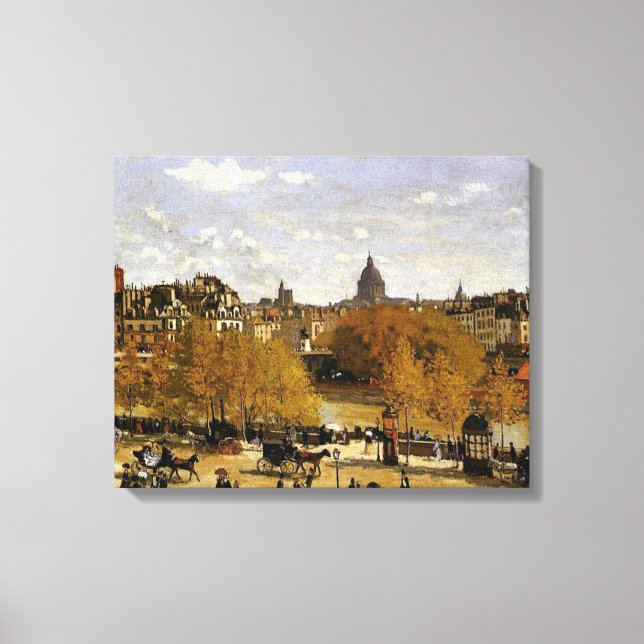 Impressão Em Tela Monet - Cais do Louvre,  (Frente)