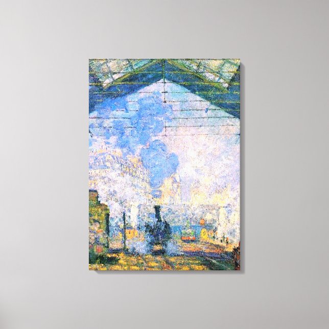 Impressão Em Tela Monet - Estação Santo-Lázare, arte (Frente)