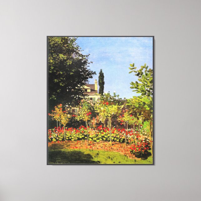 Impressão Em Tela Monet - Jardim em Flor (Frente)