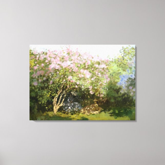 Impressão Em Tela Monet - Lilases ao Sol (Frente)