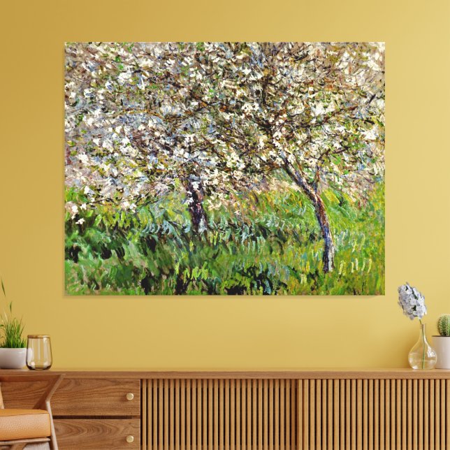 Impressão Em Tela Monet - Macieiras em Flor (Insitu(Sala de estar))