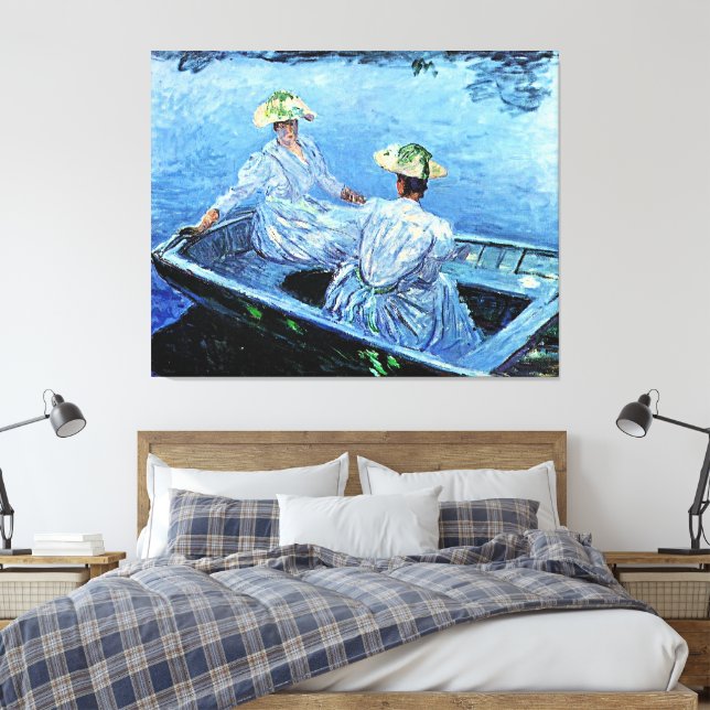 Impressão Em Tela Monet - O Barco Azul (Insitu(Quarto))