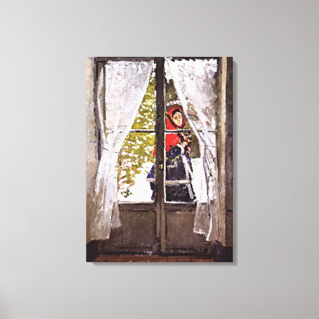 Impressão Em Tela Monet - O Lenço Vermelho, Impressionismo (Frente)