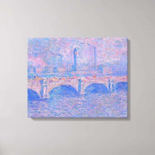 Impressão Em Tela Monet - Ponte Waterloo, Efeito da Luz Solar (Frente)