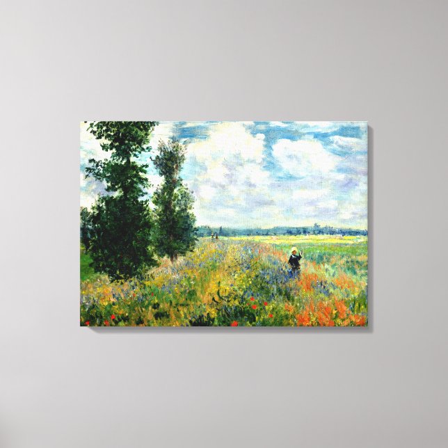 Impressão Em Tela Monet - Poppy Field, Argenteuil (Frente)