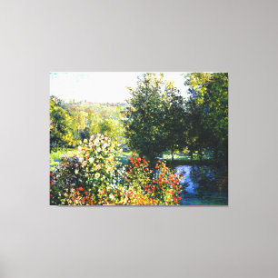 Impressão Em Tela Monet - Rosas no Jardim de Montgeron, belas artes
