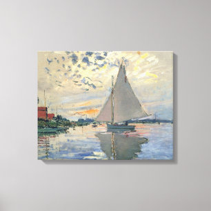 Impressão Em Tela Monet Sailboat French Impressionism Classic Art