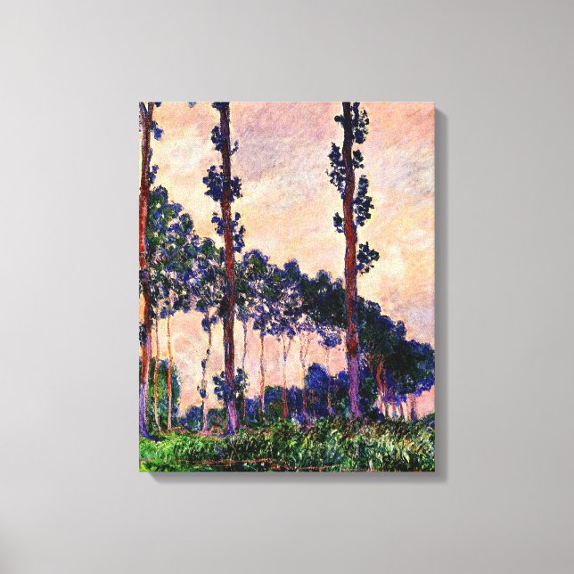 Impressão Em Tela Monet - Três Árvores no Clima das Cinzas (Frente)