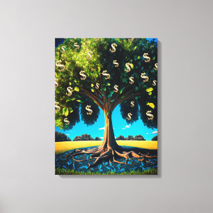 Impressão Em Tela Money Tree Prosperity Wealth Abundance Blessing