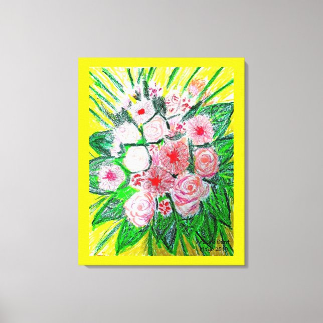 Impressão Em Tela Monocromático, Rosas, Dianthus caryophyllus,  Gerb (Frente)