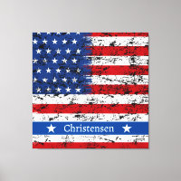 Monograma 4 de julho Bandeira Americana Nome Patri
