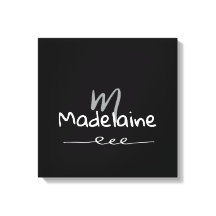 Monograma de fonte desenhado à mão Branco preto