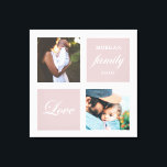 Impressão Em Tela monograma do pastel de fotos da família moderna<br><div class="desc">Paleta de cores de Pastel duas artes personalizadas de parede com o elegante roteiro "amor" e "família" e seu próprio monograma e data. Lindo sotaque personalizado de decoração domiciliar</div>