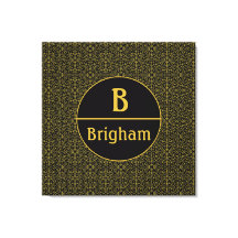 Monograma Elegante Preto e Dourado