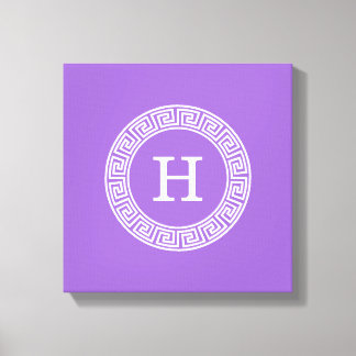 Impressão Em Tela Monograma inicial do Quadro chave grego Ametist Wh