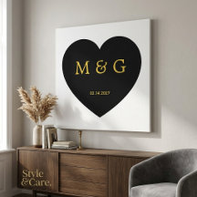 Monograma Personalizado e Data Símbolo de Amor