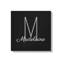 Monograma preto Elegante moderno