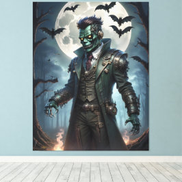Impressão Em Tela Monstro de Frankenstein Steampunk de Halloween
