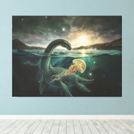 Impressão Em Tela Monstro do Lago Ness | Lenda Escocesa da Academia 