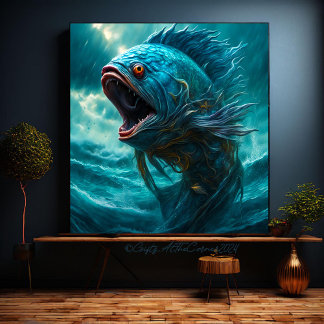 Impressão Em Tela Monstro do Mar