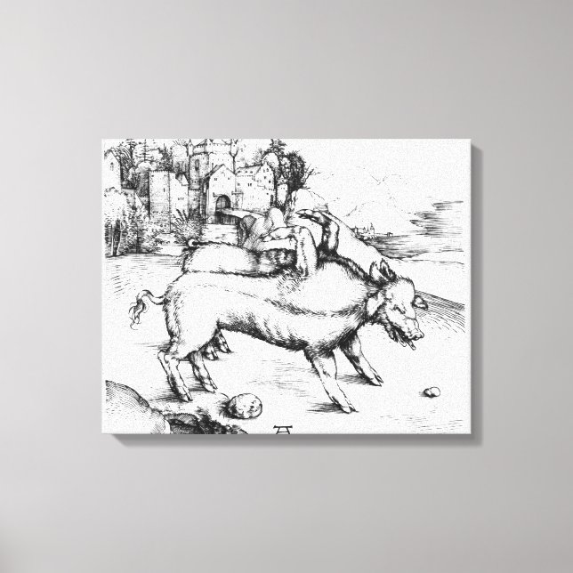 Impressão Em Tela Monstrous Pig (Frente)