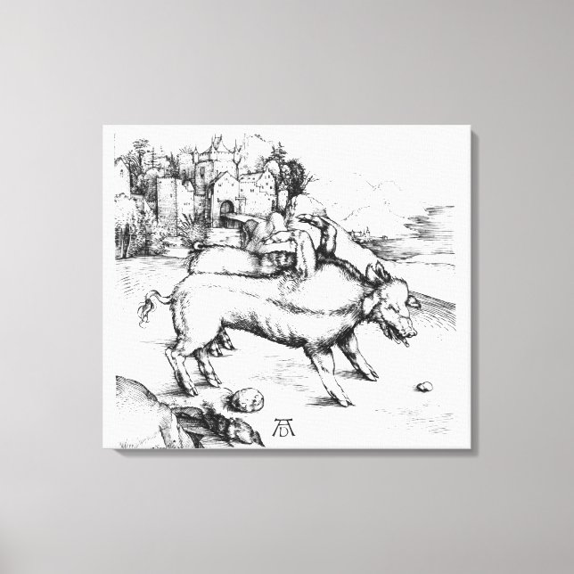 Impressão Em Tela Monstrous Pig (Frente)
