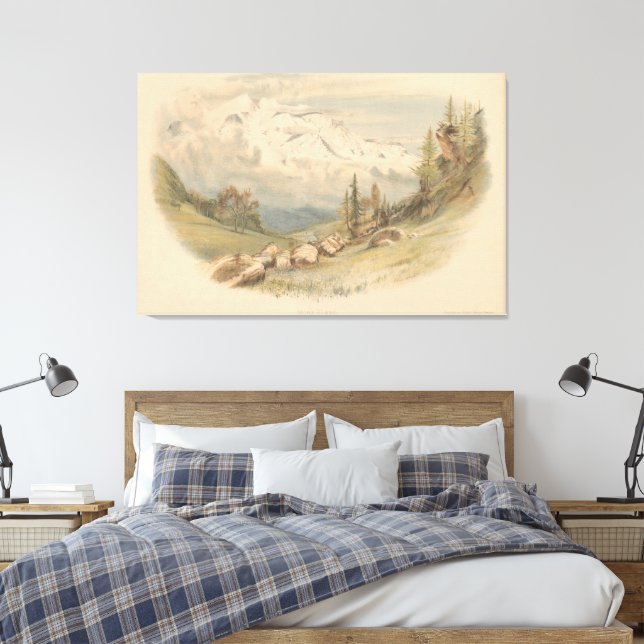 Impressão Em Tela Mont Blanc (Insitu(Quarto))