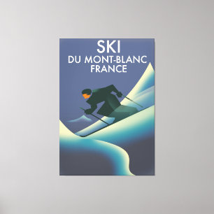 Impressão Em Tela Mont Blanc França Esqui